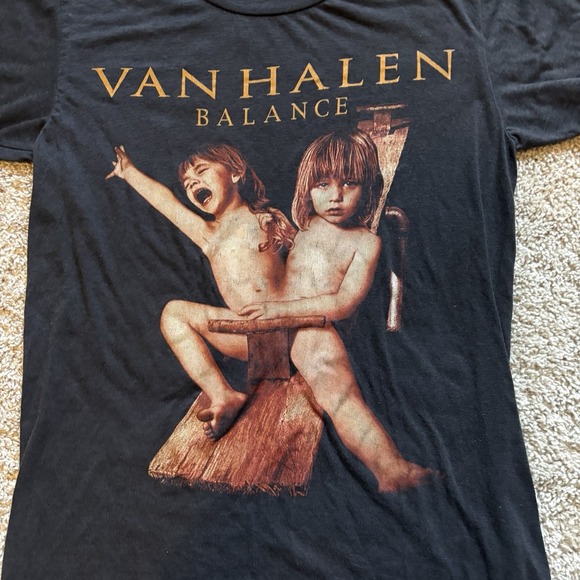 Vtg Van Halen T Shirt 1995 Balance Tour Made in USA Black Small - Picture 2 of 6